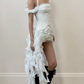 Cute Halter Neck Homecoming Dress Ruffles Tiered A-Line Party Dress C9469