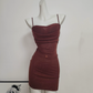 Sexy Spaghetti Straps Homecoming Dress Sequins Slit Sheath Party Dress C9472