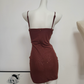 Sexy Spaghetti Straps Homecoming Dress Sequins Slit Sheath Party Dress C9472