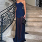 Charming Strapless Prom Dress With Scarf Sheath Evening Dress C9474