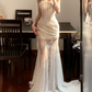 Elegant Strapless Wedding Dresses Lace Mermaid Bridal Dress C9475
