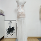 Elegant Strapless Wedding Dresses Lace Mermaid Bridal Dress C9475