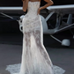 Elegant Strapless Wedding Dresses Lace Mermaid Bridal Dress C9475