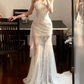 Elegant Strapless Wedding Dresses Lace Mermaid Bridal Dress C9475