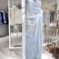 Playful One Shoulder Prom Dress Lace Tulle Sheath Evening Dress C9476