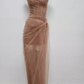 Playful One Shoulder Prom Dress Lace Tulle Sheath Evening Dress C9476