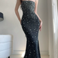 Classical Spaghetti Straps Prom Dress Crystals Mermaid Evening Dress C9477