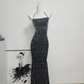 Classical Spaghetti Straps Prom Dress Crystals Mermaid Evening Dress C9477