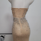 Attractive Strapless Prom Dress Crystals Mermaid Evening Dress C9478