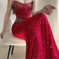 Attractive Strapless Prom Dress Crystals Mermaid Evening Dress C9478