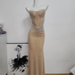 Attractive Strapless Prom Dress Crystals Mermaid Evening Dress C9478