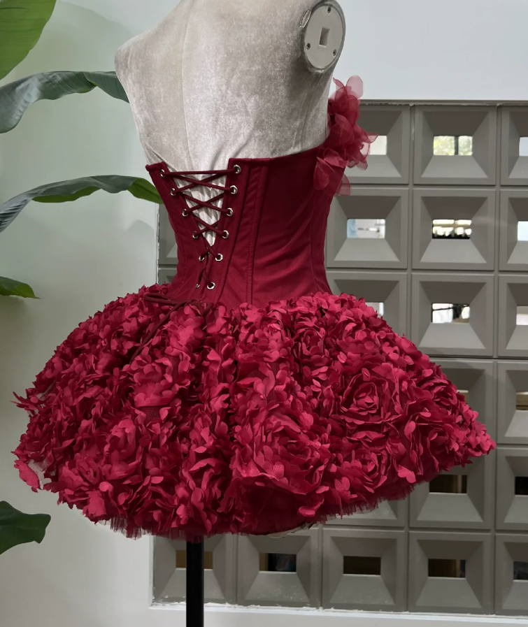 Mini robe de soirée en satin, sans bretelles, sans manches, ligne a, simple, C899