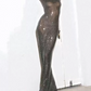 Robe de bal de princesse bustier à volants en satin long, robe de soirée C8117