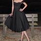 Robe de bal de princesse bustier à volants en satin long, robe de soirée C8117