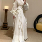Robe de bal de princesse bustier à volants en satin long, robe de soirée C8117