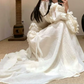 Robe de bal de princesse bustier à volants en satin long, robe de soirée C8117
