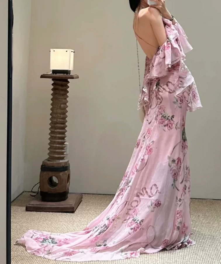 Robe de bal de princesse bustier à volants en satin long, robe de soirée C8117