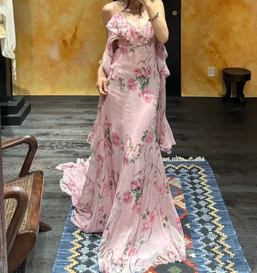 Robe de bal de princesse bustier à volants en satin long, robe de soirée C8117