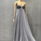 Robe de bal de princesse bustier à volants en satin long, robe de soirée C8117