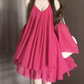 Mini robe de soirée en satin, sans bretelles, sans manches, ligne a, simple, C899