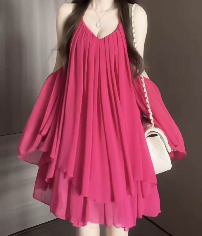 Mini robe de soirée en satin, sans bretelles, sans manches, ligne a, simple, C899