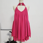 Mini robe de soirée en satin, sans bretelles, sans manches, ligne a, simple, C899