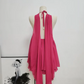 Mini robe de soirée en satin, sans bretelles, sans manches, ligne a, simple, C899