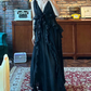 Robe de bal de princesse bustier à volants en satin long, robe de soirée C8117