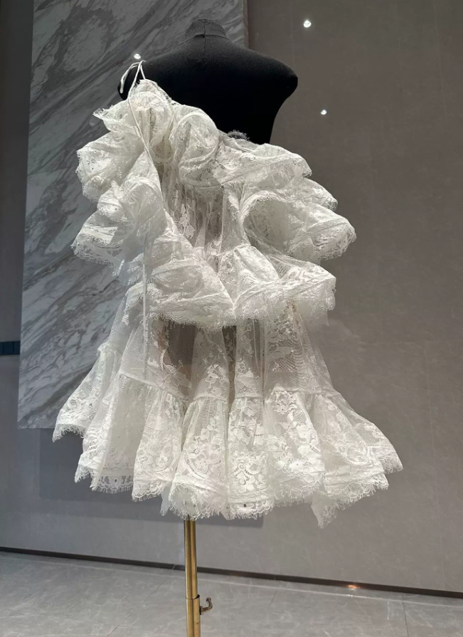 Mini robe de soirée en satin, sans bretelles, sans manches, ligne a, simple, C899