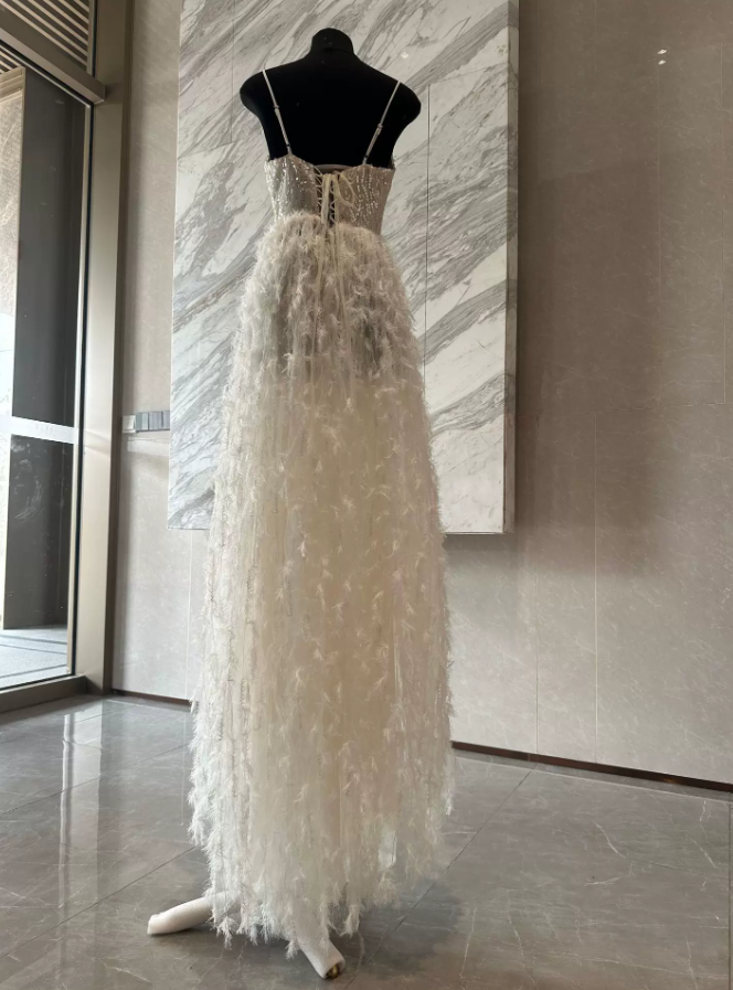 Robe de bal de princesse bustier à volants en satin long, robe de soirée C8117