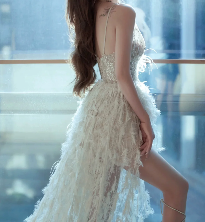 Robe de bal de princesse bustier à volants en satin long, robe de soirée C8117