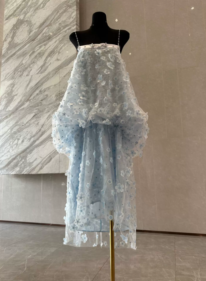 Robe de bal de princesse bustier à volants en satin long, robe de soirée C8117