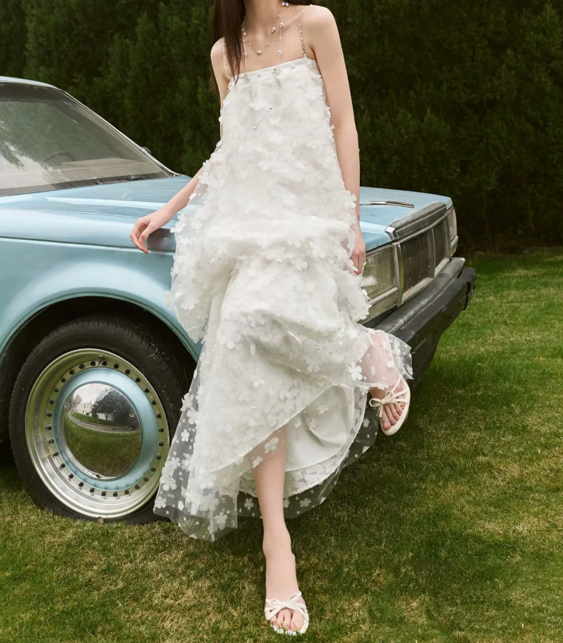 Robe de bal de princesse bustier à volants en satin long, robe de soirée C8117