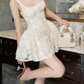 Mini robe de soirée en satin, sans bretelles, sans manches, ligne a, simple, C899
