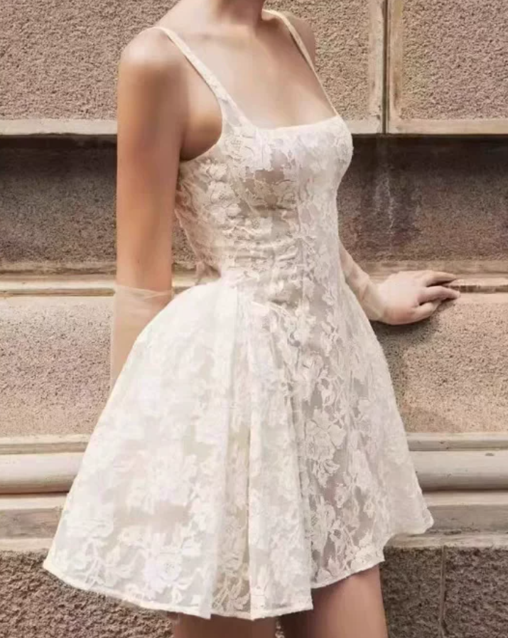 Mini robe de soirée en satin, sans bretelles, sans manches, ligne a, simple, C899