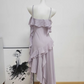 Charming Spaghetti Strap Prom Dress Ruffles Mermaid Evening Dress C9508