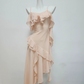 Charming Spaghetti Strap Prom Dress Ruffles Mermaid Evening Dress C9508