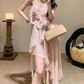 Charming Spaghetti Strap Prom Dress Ruffles Mermaid Evening Dress C9508