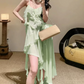 Charming Spaghetti Strap Prom Dress Ruffles Mermaid Evening Dress C9508