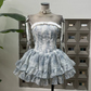 Mini robe de soirée en satin, sans bretelles, sans manches, ligne a, simple, C899