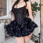 Attractive Strapless Homecoming Dress Petals A-Line Party Dress C9510