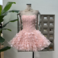 Attractive Strapless Homecoming Dress Petals A-Line Party Dress C9510
