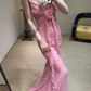 Robe de bal de princesse bustier à volants en satin long, robe de soirée C8117