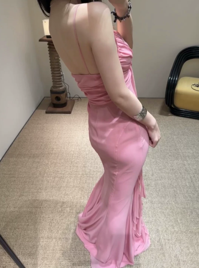 Robe de bal de princesse bustier à volants en satin long, robe de soirée C8117