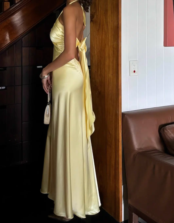 Robe de bal de princesse bustier à volants en satin long, robe de soirée C8117