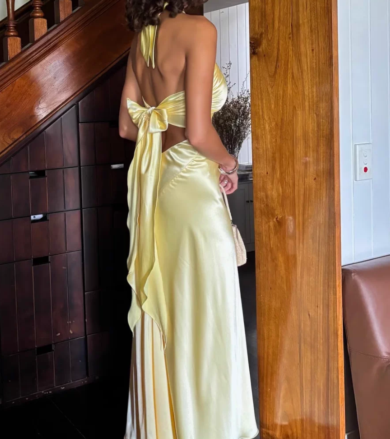 Robe de bal de princesse bustier à volants en satin long, robe de soirée C8117