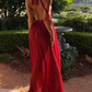 Robe de bal de princesse bustier à volants en satin long, robe de soirée C8117