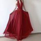 Robe de bal de princesse bustier à volants en satin long, robe de soirée C8117