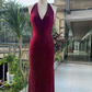 Sparkling Halter Neck Prom Dress Sequins Backless Mermaid Evening Dress C9515