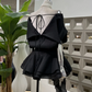Mini robe de soirée en satin, sans bretelles, sans manches, ligne a, simple, C899